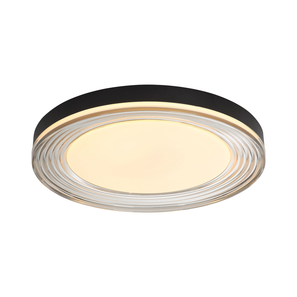 Wry Lighting Ondulada Integrated LED 20in Flush Mount in Sand Black and Smoky Acrylic